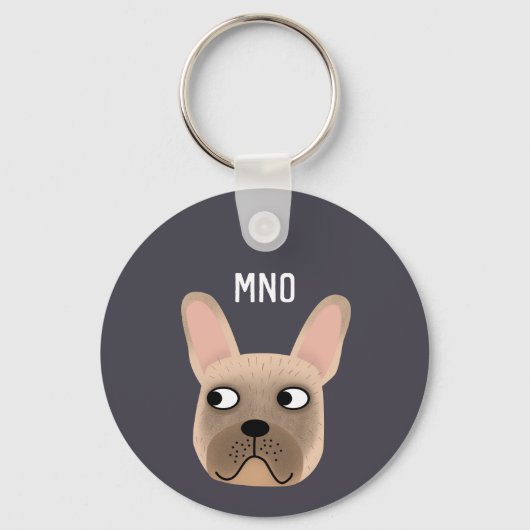 Bulldog Monogram Schlüsselanhänger (Vorderseite)