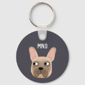 Bulldog Monogram Schlüsselanhänger (Rückseite)