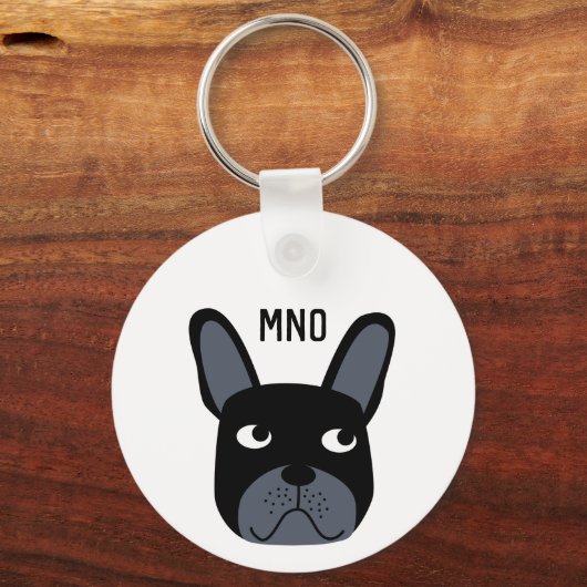 Bulldog Monogram Schlüsselanhänger (Vorderseite)