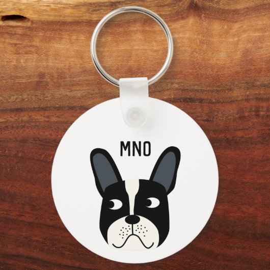 Bulldog Monogram Schlüsselanhänger (Rückseite)