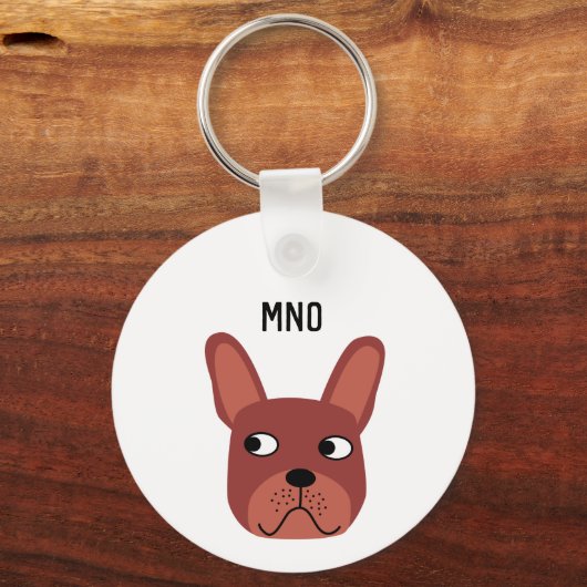 Bulldog Monogram Schlüsselanhänger (Rückseite)