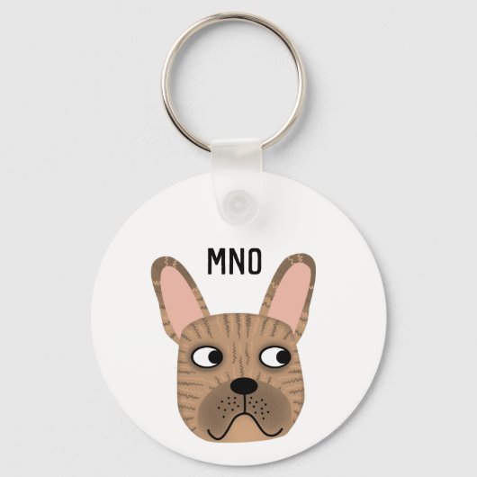 Bulldog Monogram Schlüsselanhänger (Rückseite)