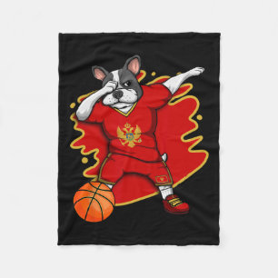 Bulldog Montenegro Basketball Fan Jersey Fleecedecke