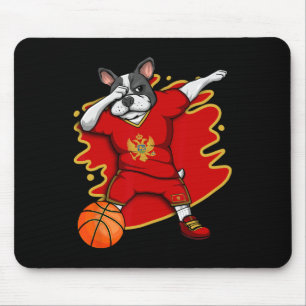 Bulldog Montenegro Basketball Fan Jersey Mousepad
