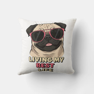 Bulldog Mops Vibes Living My Best Life Kissen