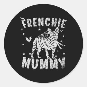Bulldog Mummy - Halloween Runder Aufkleber