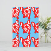 Bulldog-Muster Briefpapier (Stehend Vorderseite)