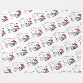 Bulldog-Muster Fleece Blanket (Vorderseite (Horizontal))