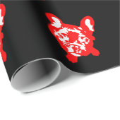 Bulldog-Muster Geschenkpapier (Rolleneckpunkt)