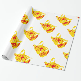 Bulldog-Muster Geschenkpapier