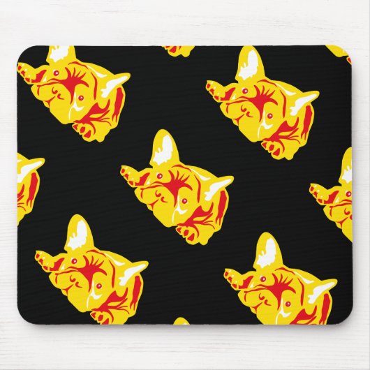 Bulldog-Muster Mousepad (Vorne)