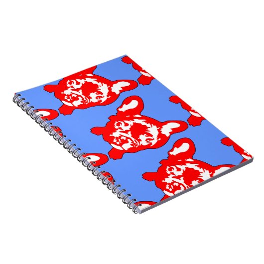 Bulldog-Muster Notizblock (Rechte Seite)