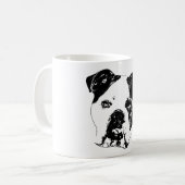 Bulldog Nah-up Holiday Tasse (Vorderseite Links)