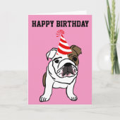 BULLDOG NIEDLICH FUNNY BIRTHDAY CARD KARTE (Vorderseite)