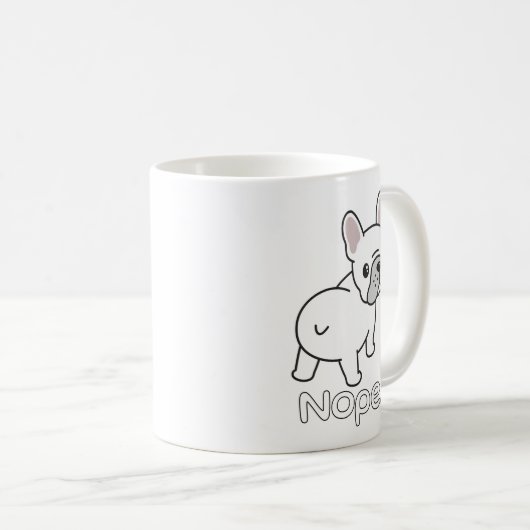 Bulldog, Nope.Funny Kaffeetasse (VorderseiteRechts)