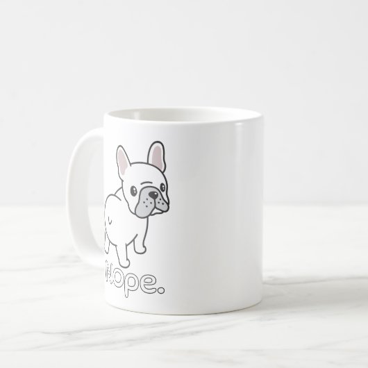 Bulldog, Nope.Funny Kaffeetasse (Vorderseite Links)
