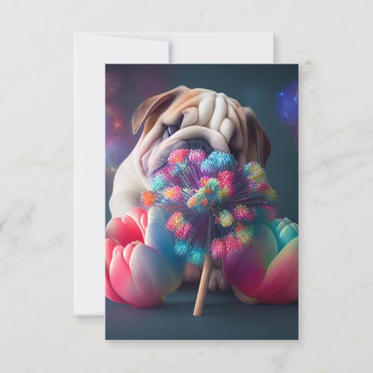 BULLDOG NOTE CARD DANKESKARTE (Vorderseite)