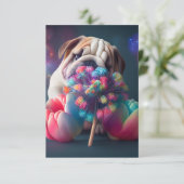 BULLDOG NOTE CARD DANKESKARTE (Stehend Vorderseite)