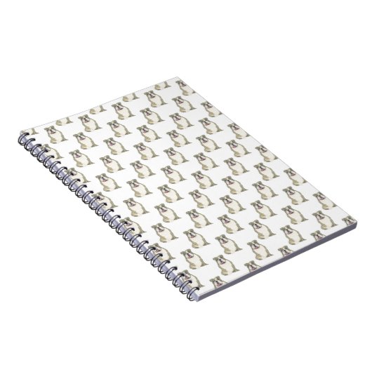 Bulldog-Notebook (Brindle) Notizblock (Rechte Seite)