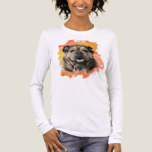 Bulldog oder Ihr Foto Grunge Hund Mama Tri-Blend Shirt (Vorderseite)