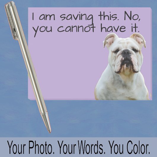 Bulldog oder Ihr Hund Foto – Weihnachtsstrumpf Fül Post-it Klebezettel