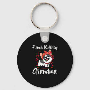 Bulldog Oma Downer Französischer Bulldog Schlüsselanhänger