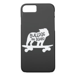 Bulldog on Board Skateboarding Dog Silhouette Case-Mate iPhone Hülle
