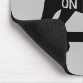 Bulldog on Board Skateboarding Dog Silhouette Mousepad (Ecke)