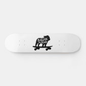 Bulldog on Board Skateboarding Dog Silhouette Skateboard (Horizontal)
