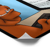 Bulldog Online Verabred Funny Posters Poster (Ecke)