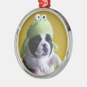Bulldog Ornament Aus Metall (Links)
