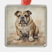 Bulldog Ornament Aus Metall (Vorne)