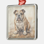 Bulldog Ornament Aus Metall (Links)