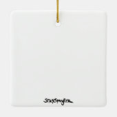 Bulldog-Ornament Keramikornament (Rückseite)