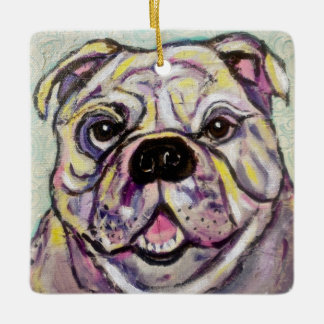 Bulldog-Ornament Keramikornament