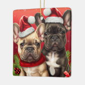 Bulldog-Ornament Keramikornament (Links)