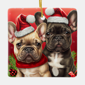 Bulldog-Ornament Keramikornament