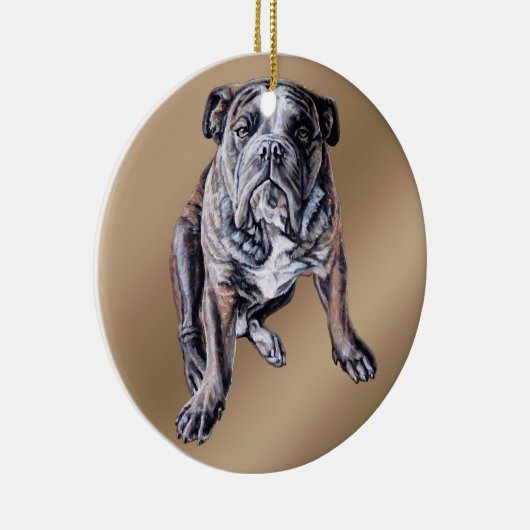 Bulldog Ornament Personalisierter englischer Bulld (Rechts)