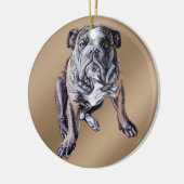 Bulldog Ornament Personalisierter englischer Bulld (Links)