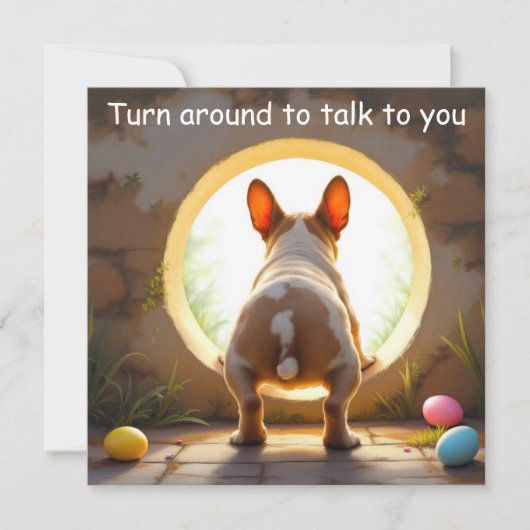 Bulldog - Ostern Feiertagskarte (Vorderseite)