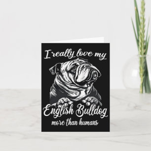 Bulldog Outfit-Liebe Mein englischer Bulldog Karte