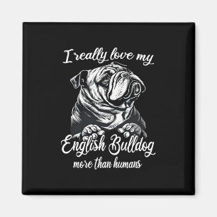 Bulldog Outfit-Liebe Mein englischer Bulldog Magnet