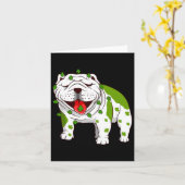 Bulldog Pajamas Kleeblatt St Patrick's Day Karte (Gelbe Blume)