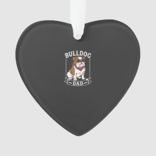 Bulldog Papa Hund Sonnenbrille Bandana Ornament
