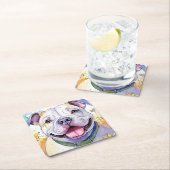 Bulldog Paper-Untersetzer Rechteckiger Pappuntersetzer (Vor Ort)