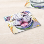 Bulldog Paper-Untersetzer Rechteckiger Pappuntersetzer (angewinkelt)