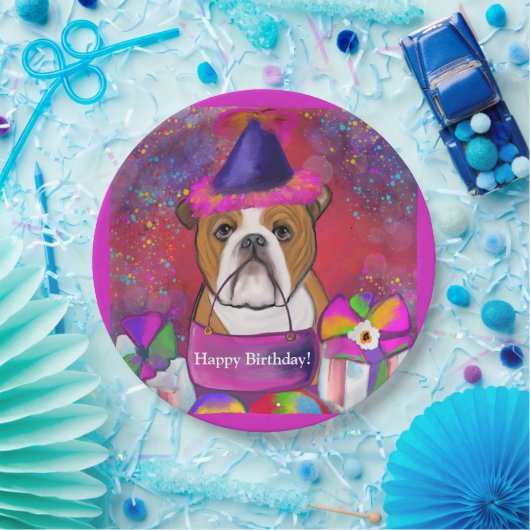 Bulldog Pappteller (Party)