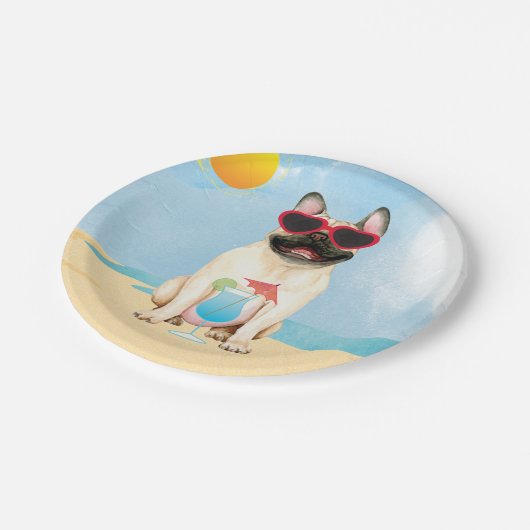 Bulldog Pappteller (Schrägansicht)