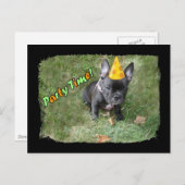 Bulldog-Party Einladung Postkarte (Vorne/Hinten)