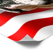 Bulldog Patriot US-Flagge Poster (Ecke)